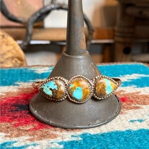 Turquoise and Copper Cuff (7-8 1/2” w/plenty of flex)